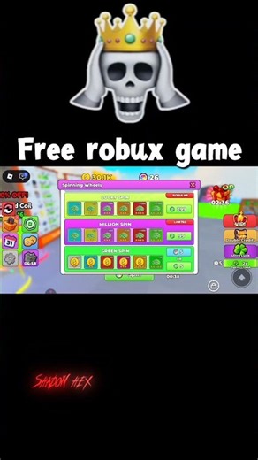 Roblox free robux game | 100% free robux 🤑#shorts #roblox | Spin for free 💲