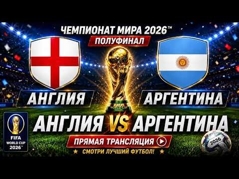 🥶 АНГЛИЯ VS АРГЕНТИНА 🔴 ПРЯМАЯ ТРАНСЛЯЦИЯ | ЧЕМПИОНАТ МИРА 2026 | ПОЛУФИНАЛ LIVE