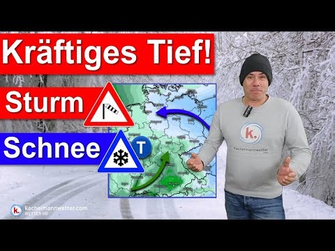 Starker Schneefall, Sturm, Regen und Mildluft - wildes Tief zum Freitag