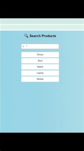 Live Search Filter in JavaScript