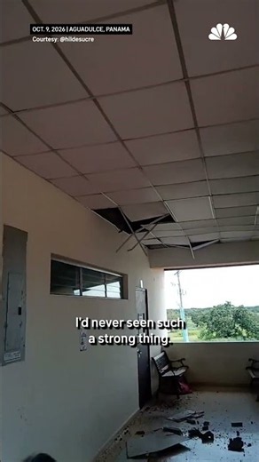 Ceiling panels and rubble crash to floor after Panama earthquake | NBC4 Washington