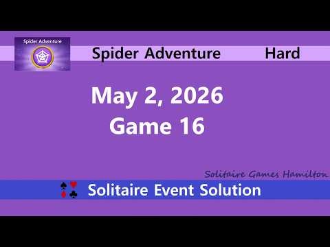 Spider Adventure Game #16 | May 2, 2026 Event | Hard