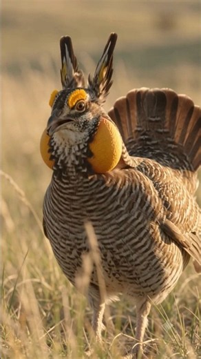 Greater Prairie Chicken Booming Display | Rare American Bird Sounds in 4K🐦 #shorts #viral #asmr