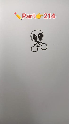 Cute Alien Cartoon Drawing Tutorial 👽 | Part 214 #shorts #drawing #art