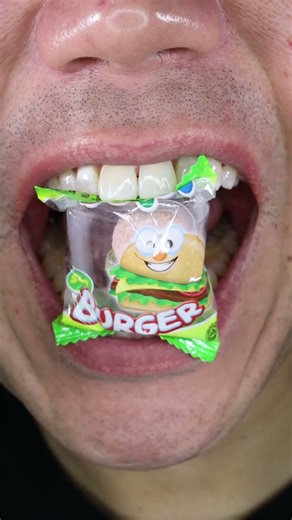 ASMR | Yupi Sour Burger Snack | Tangy Bite Sized Fun! 🍔 | #ASMR #Yupi #SourBurger