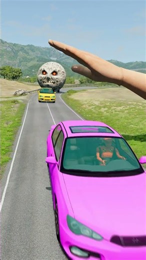 Big & Small Cars vs Giant Hand Slap - BeamNG.Drive