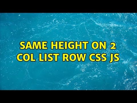 Same height on 2 col list row CSS JS