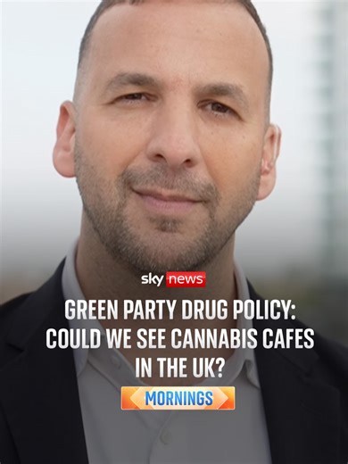 Sky's @sophy.ridge challenged Green Party leader Zack Polanski on their drug policy, asking if the UK could see an Amsterdam-style approach with cannabis cafes on the high street. #greenparty #zackpolanski #UK #Government