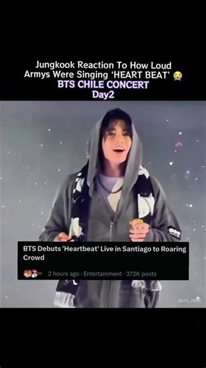 Jungkook Reaction To How Loud Armys Were Singing ‘HEART BEAT’ Bts Chile Concert d2