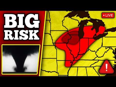 🔴 BREAKING SEVERE WEATHER COVERAGE - Strong Tornadoes Likely With LIVE Storm Chasers...