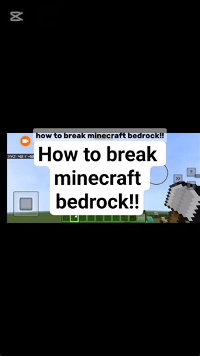 how to break minecraft bedrock!! #minecraft #gaming