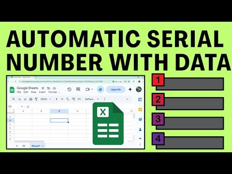 How To Automatic Serial Number With Data | How To Automatic Serial Number In Google Sheets