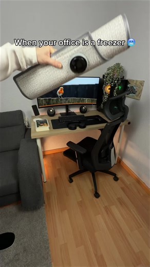 For everyone working or studying from home on desktop. Here's the answer to your biggest question so you can finally stop being cold #winter #cozy #comfort #coldfeet #homework