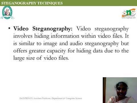 Dr.D.Princy|Steganography Techniques|Computer Science|Dr.SNS Rajalakshmi College of Arts and Science