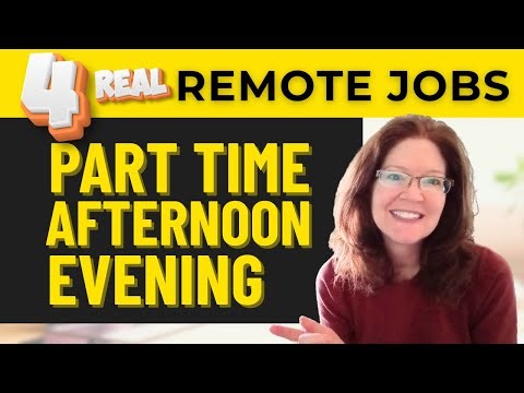 Can't Work Regular Hours ? Part Time / Afternoon / Evening Shift Remote Jobs Up For Grabs