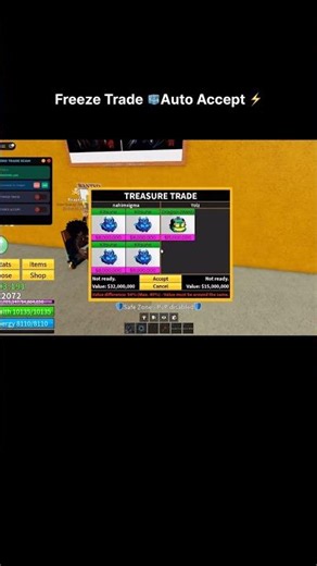Bloxfruit Script Auto farm/Freeze Trade (Pastebin) Keyless