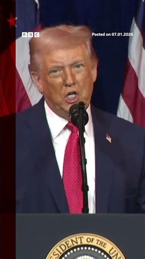 Donald Trump claims that the ousted Venezuelan leader Nicolás Maduro imitated his moves. #BBCNews