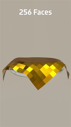 64000, low to high cloth simulation