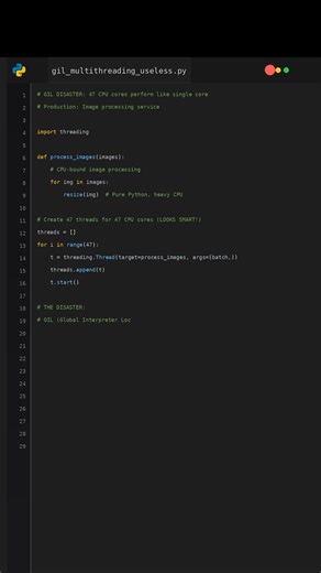 GIL Makes 47 CPU Cores Perform Like Single Core?! #Python
