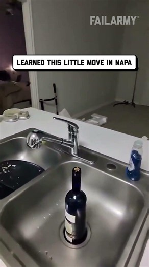 corkscrew hack! explode a bottle without one! 😩 🤣