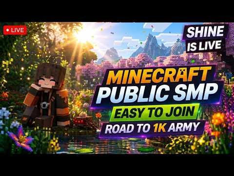 🏆 24/7 Minecraft Public SMP LIVE 🔥 | Java + PE | Join Fast 🚀 | Road to 2K