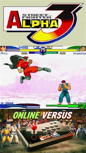 Ryu Vs M.Bison - SF Alpha 3 | Hardcore Fight