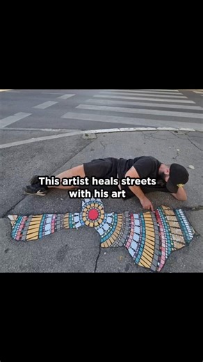 Ememem Turns Broken Streets into Mosaic Art #art #artist #artistic