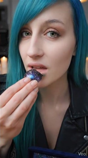 Eating the Universe? 🌌 Galaxy Chocolate Review #bravebiteblue #asmr #oddlysatisfying #fantasy