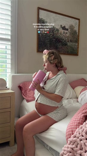 9 Months Pregnant Morning Routine: Tired Third Trimester Vlog