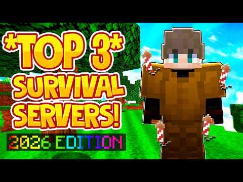 TOP 3 SURVIVAL SERVERS *2026* | Best Minecraft Survival SMP | 1.8/1.19/1.20+ JAVA & BEDROCK SERVER