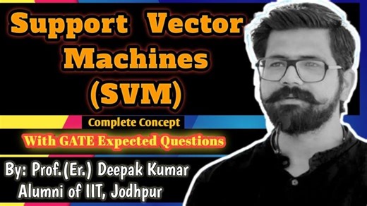 Support Vector Machine In Machine Learning | Supervised Machine Learning Algorithm | GATE DA | Lec:9 | Er. Deepak kumar