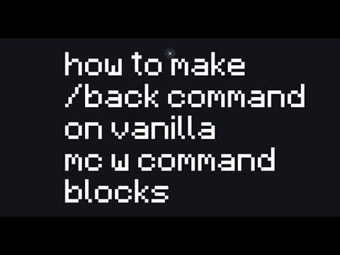how to make a /back command in vanilla minecraft with command blocks (java) commands in desc.