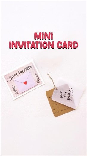Mini Invitation Card 💌 | DIY Cute Invitation Card | Easy Handmade Card