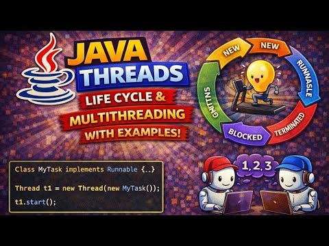 Java Thread Explained in Telugu | Multithreading in Java with Examples