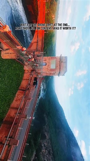 Stunning Drone Footage of Sunset Over Waterfall