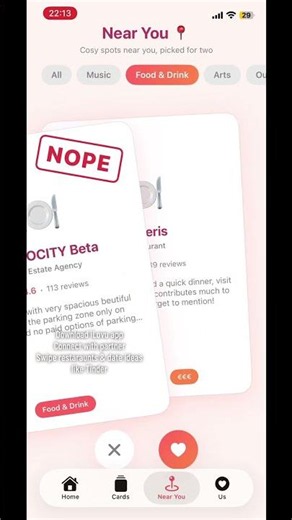 Swipe on date ideas like Tinder