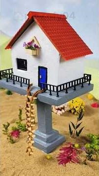 A Flood-Resistant House on One 🏠Pillar?Step-by-Step Building Guide #mrzofy04