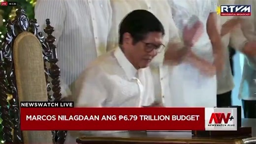 MARCOS SIGNS P6.793 TRILLION BUDGET BREAKING: President Bongbong Marcos signs the General Appropriations Act for Fiscal Year 2026. Enacted as Republic Act No. 12314, the ₱6.793-trillion budget underscores the administration’s push for fiscal discipline, integrity, and inclusive growth. In his message, Marcos said 2025 tested the nation through climate disasters, earthquakes, economic uncertainty, and corruption, stressing that “real change could no longer wait.” He said the 2026 budget is aligne