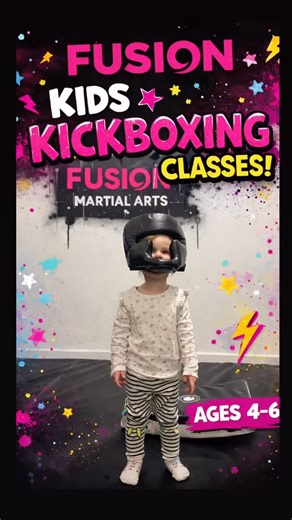 Fusion martial arts on Instagram: "Kids kick boxing classes ages 4-6 DM “KIDS” now for more info #kidskickboxing #kickboxing #kickboxingtraining"