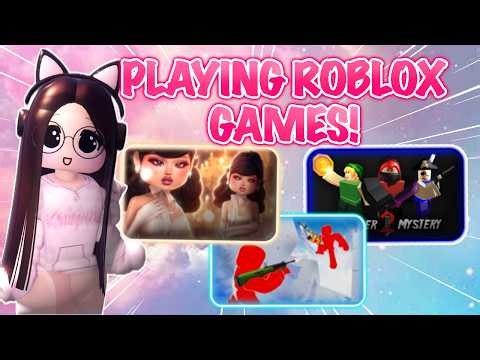 PLAYING GAMES ON ROBLOX *LIVE*