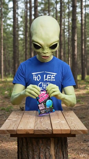 Alien Tries Exploding Candy 👽💥 #shorts #alien #funny #poprocks