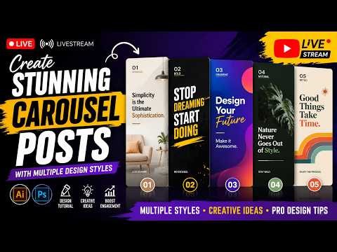 Create Stunning Carousel Posts with Multiple Design Styles #live #livestream #livestreaming