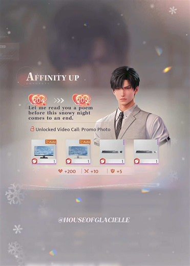 #ZAYNE | AFFINITY 205, Giving Zayne's desk a wintery touch with new desk accessories❄ #LoveandDeepspace #GamingGirl #LoveAndDeepspaceEdit #YasminGlacielle