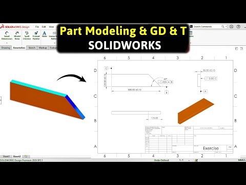 GD&T in SolidWorks | Angularity & Parallelism Tolerance | Part Modeling