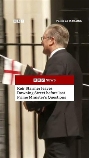 Keir Starmer leaves Downing Street before last Prime Minister's Questions. #BBCNews