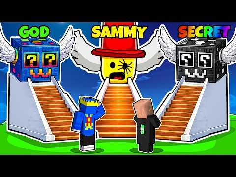 ALPHA VS RICH VILLAGER ENTER THE LUCKY BLOCK HEADS IN ROBLOX
