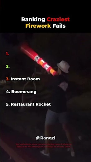 Ranking Craziest Firework Fails