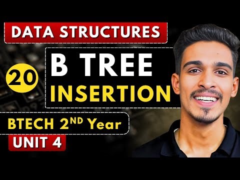 Lec 20 | B Tree Insertion (Order 5) | Tree Data Structure | RGPV BTech 2nd Year