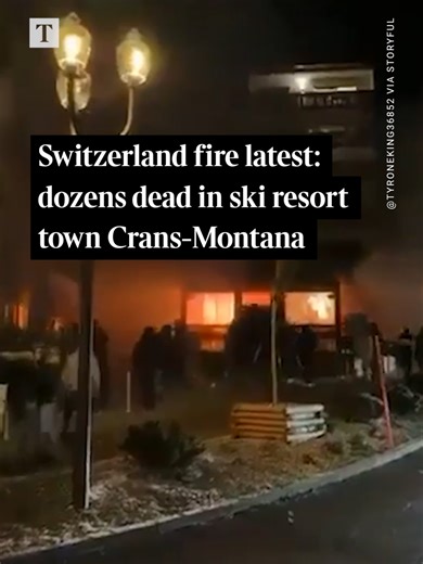 About 100 people were injured after Le Constellation bar in Crans-Montana went up in flames. Witnesses have blamed the fire on sparklers allegedly used inside. #switzerland#fire #newyearseve