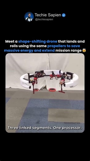 This Shape-Shifting Drone Lands and Rolls to Save Energy Instead of Flying | DELTA Robot Explained 🤯